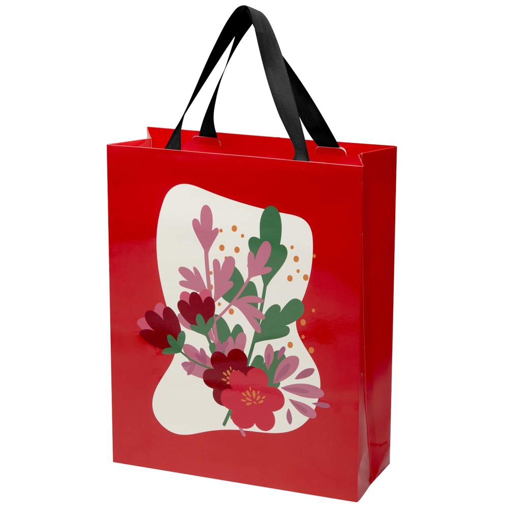 Smartfold Papiertüte, 230 g/m², mit Bandgriffen und matter Laminierung – 31 x 12 x 39 cm - schwarz