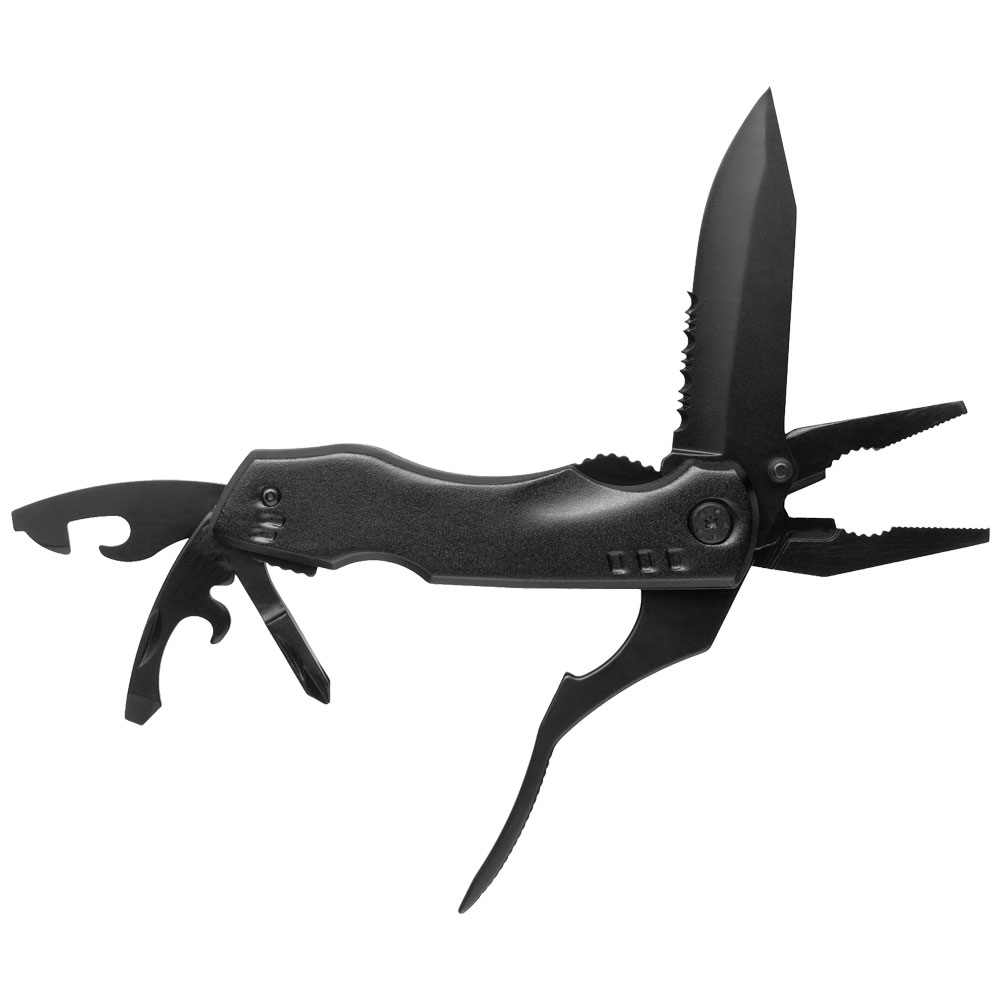 Schwarzwolf outdoor® BAKOY Multitool mit 10 Werkzeugen, schwarz