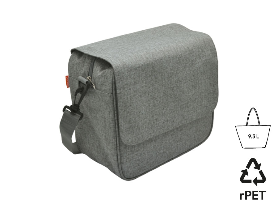 Besace à bento isotherme 'Hakone', gris chiné RPET