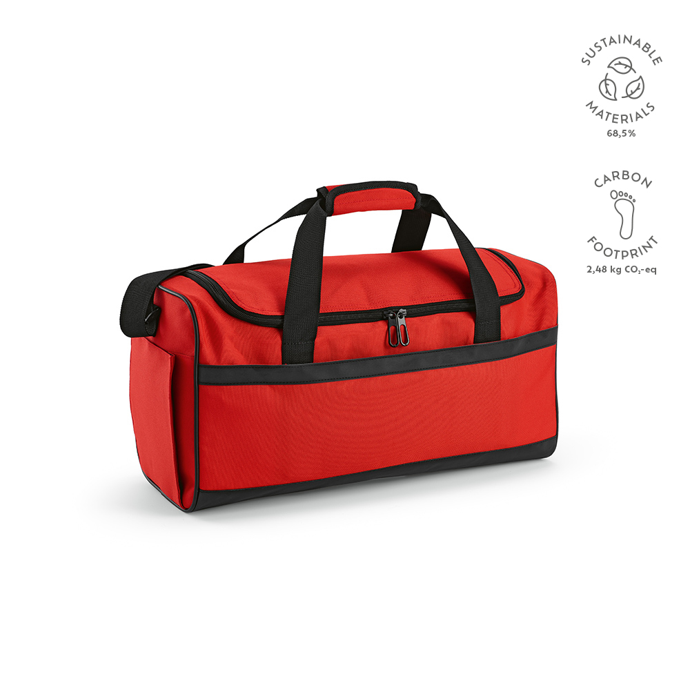 Sac sport São Paulo M 25L rPET, bandes réfléchissantes - Vert - Rouge
