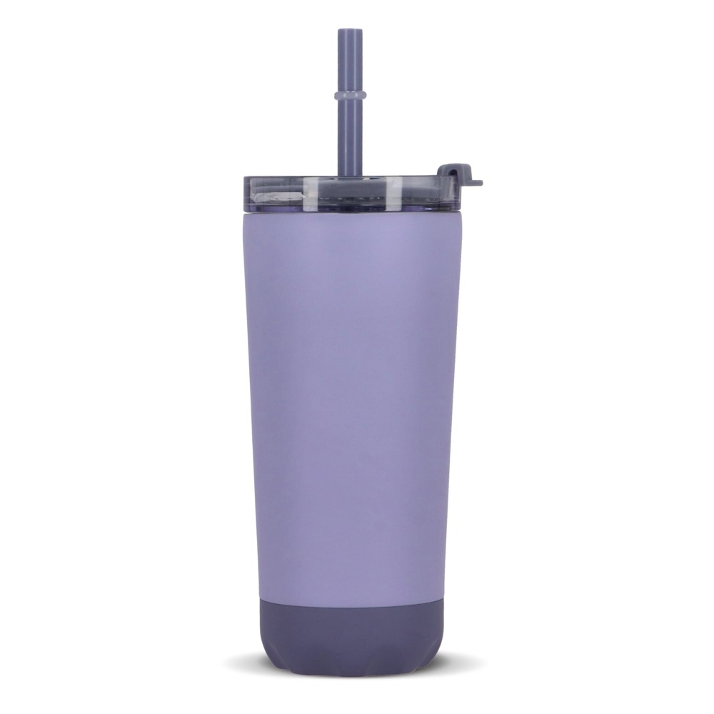 InSideOut doppelwandiger Norden-Trinkbecher aus Edelstahl mit Strohhalm, 600 ml
