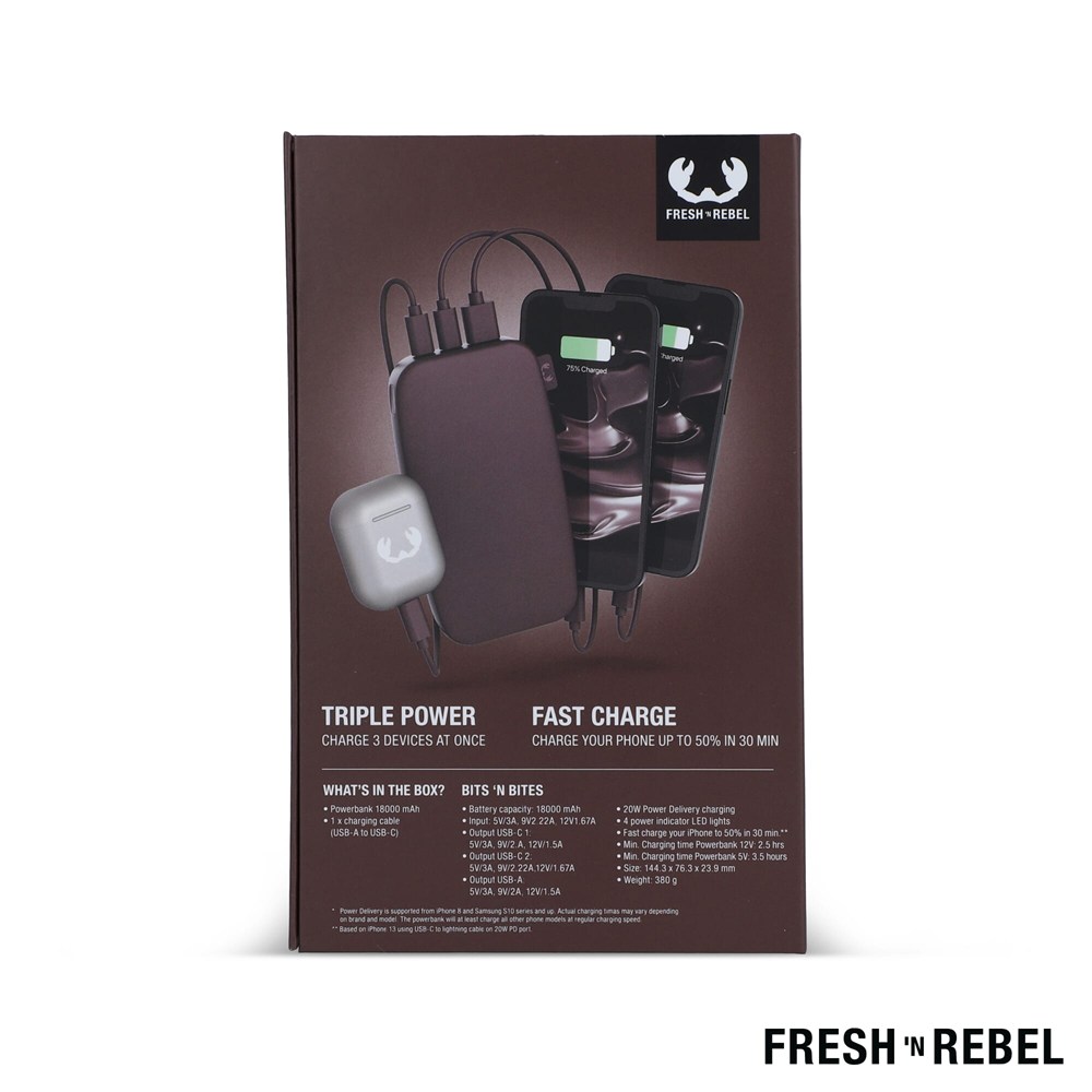 2PB18100 | Fresh 'n Rebel Powerbank 18000mAh USB-C Fast Charging 20W