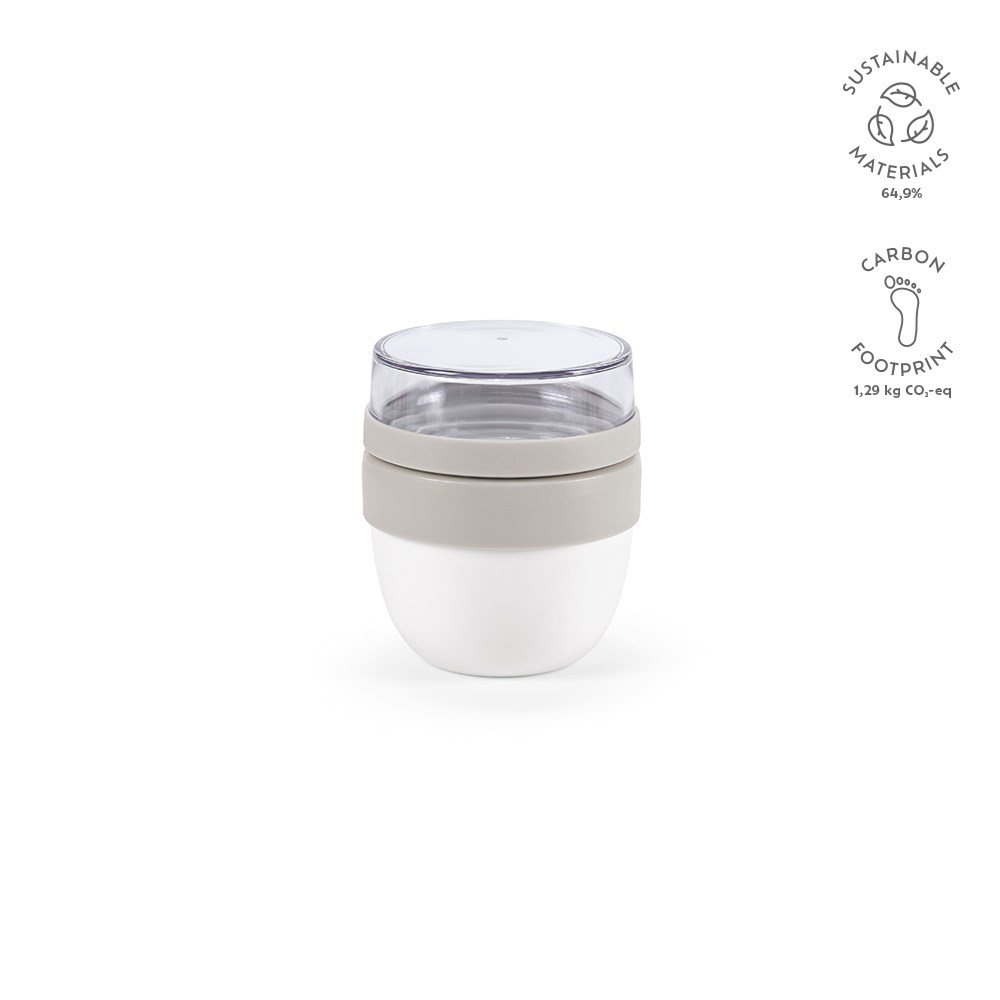 Rembrandt 600 Thermobehälter recy.Edelstahl, 580 ml. Mit 2 Fächern - Mattgrün - Weiß