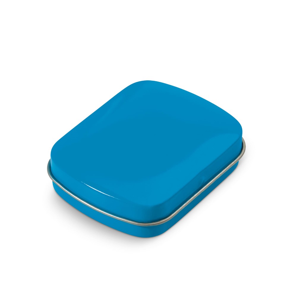 Boîte étain bonbons menthe - Bleu clair