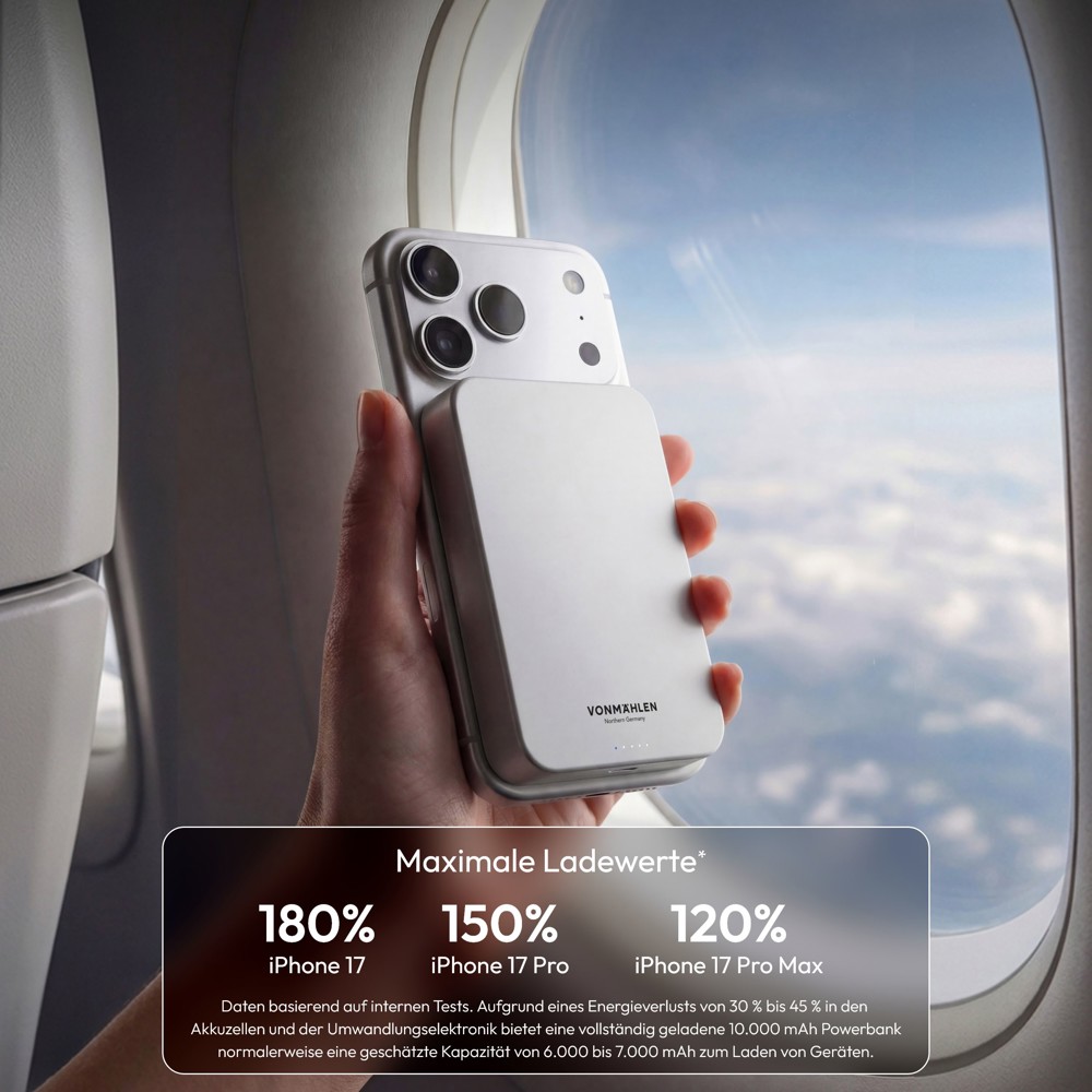 Evergreen Mag 10000 - Die magnetische Powerbank für längere Tage - Weiß