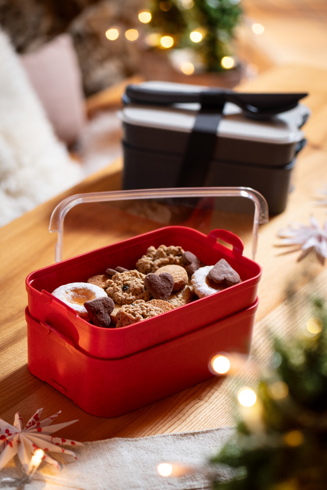 KOZIOL STAKK BENTOBOX 2 Bentobox 2l + XMAS Sticker