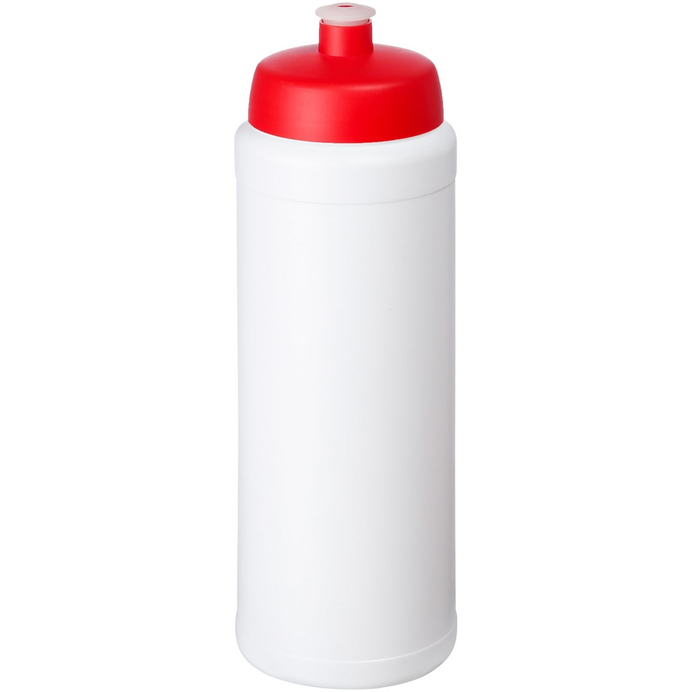 Baseline® Plus grip 750 ml Sportflasche mit Sportdeckel - weiss, rot