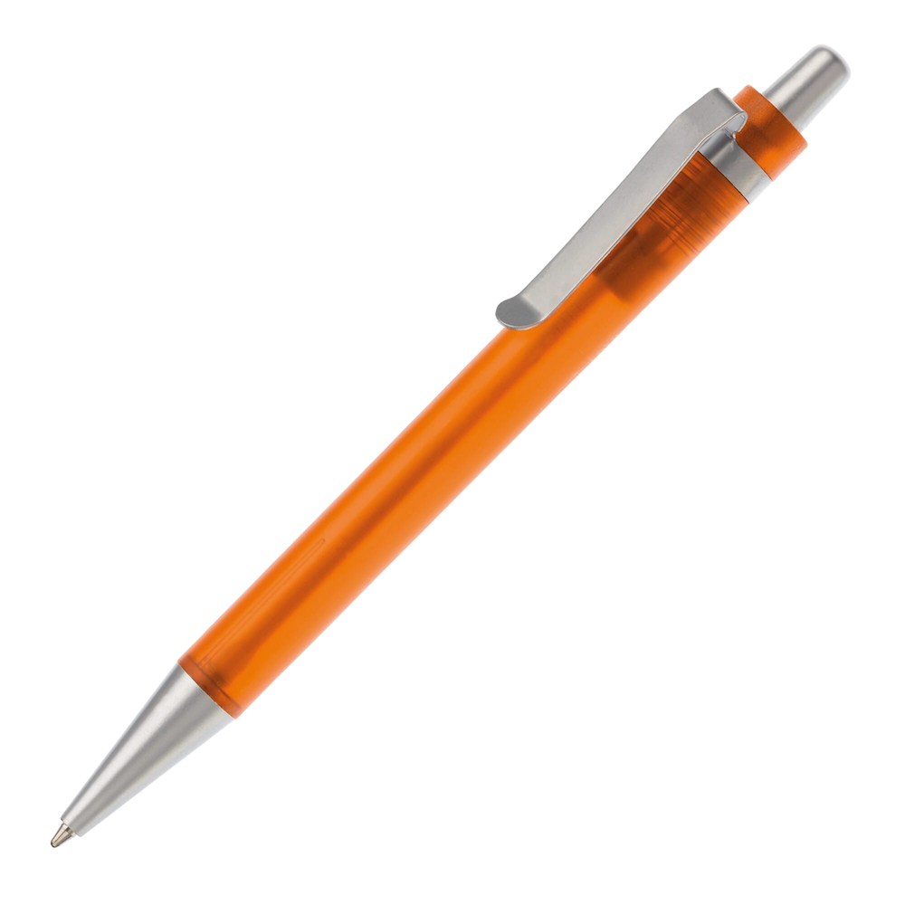 Stylo Antartica clip métal - Ecru / Orange