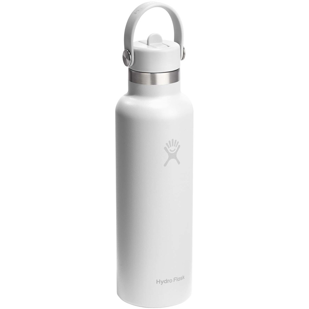 Hydra Flask Standard Mouth 621 ml isolierte Edelstahl-Trinkflasche - weiss