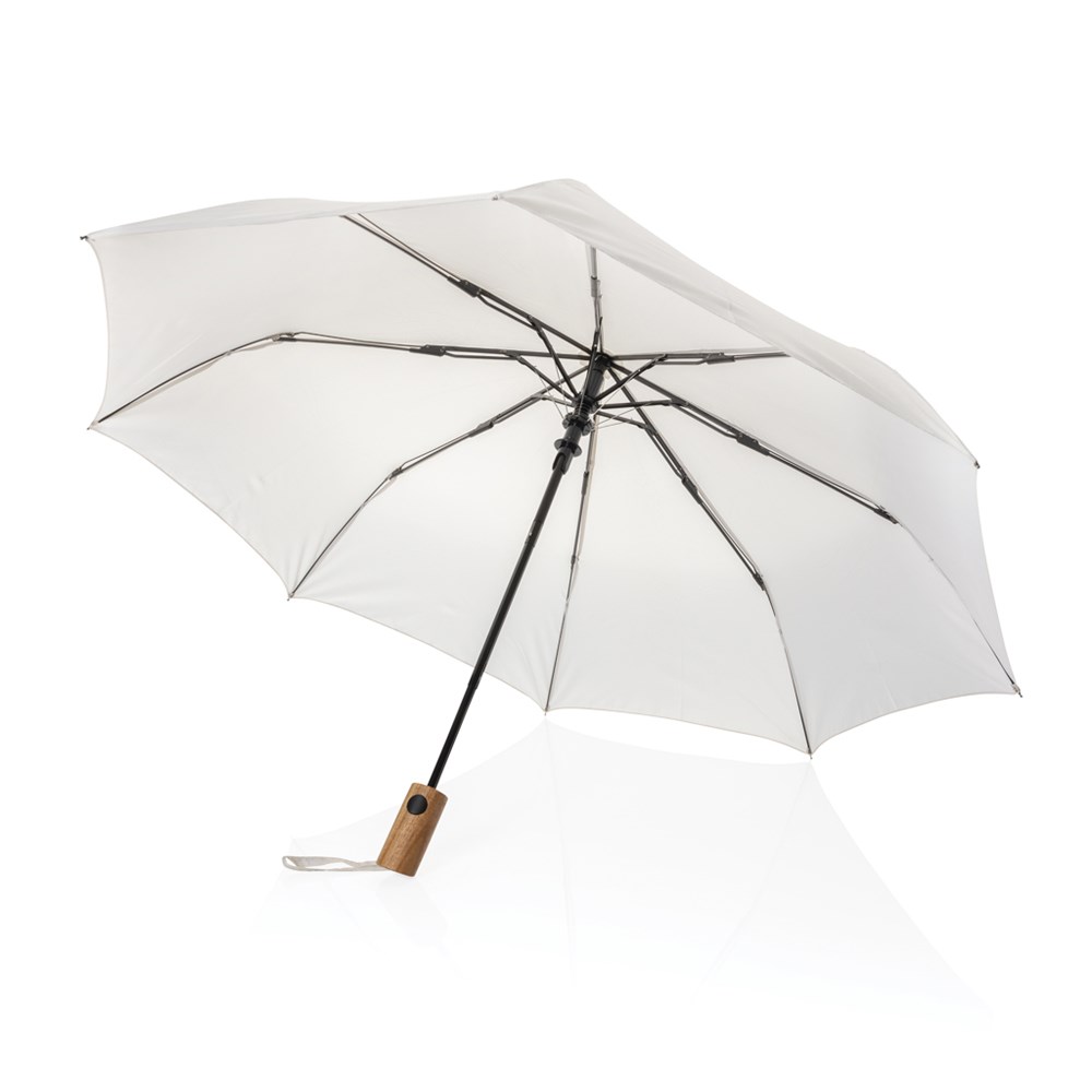 Kaycey 21“ Auto-Open Mini-Regenschirm aus AWARE™ rPET - beige (± PMS Warm Grey 1)
