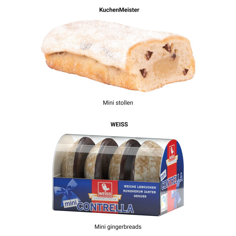 3D-Präsent Schiff, WEISS 4er Lebkuchen Mini
