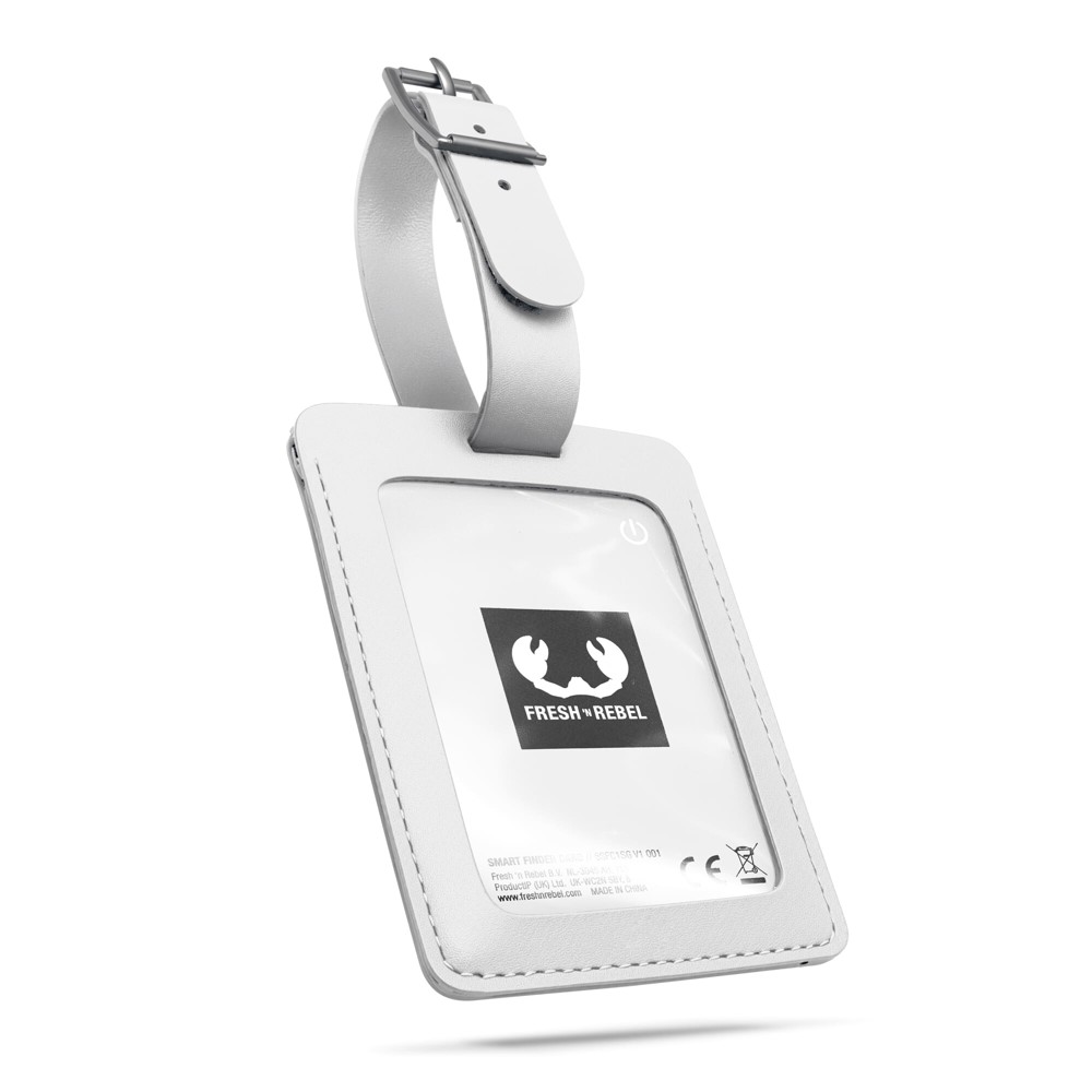 Fresh 'n Rebel Card Finder avec étiquette de bagage pour Apple et Google - gris clair