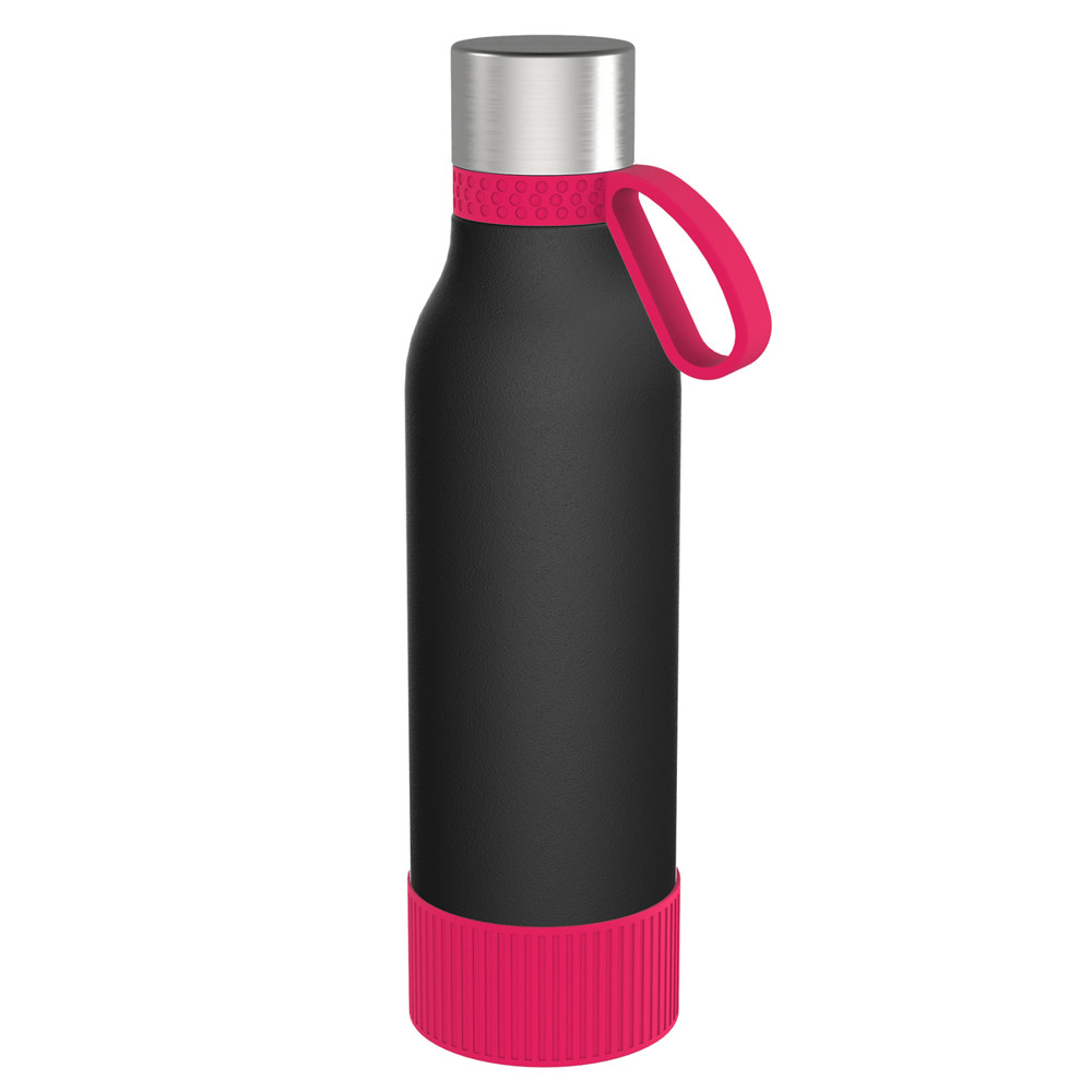 Trinkflasche RETUMBLER-myTOULON II 820 - magenta, schwarz