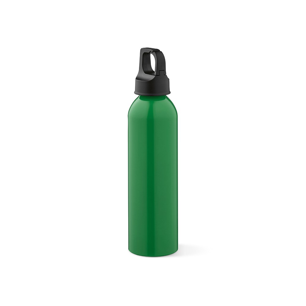 Mackenzie Trinkflasche rAluminium, 690 ml. Auslaufsicher. Mit Karabinerdeckel - Grün