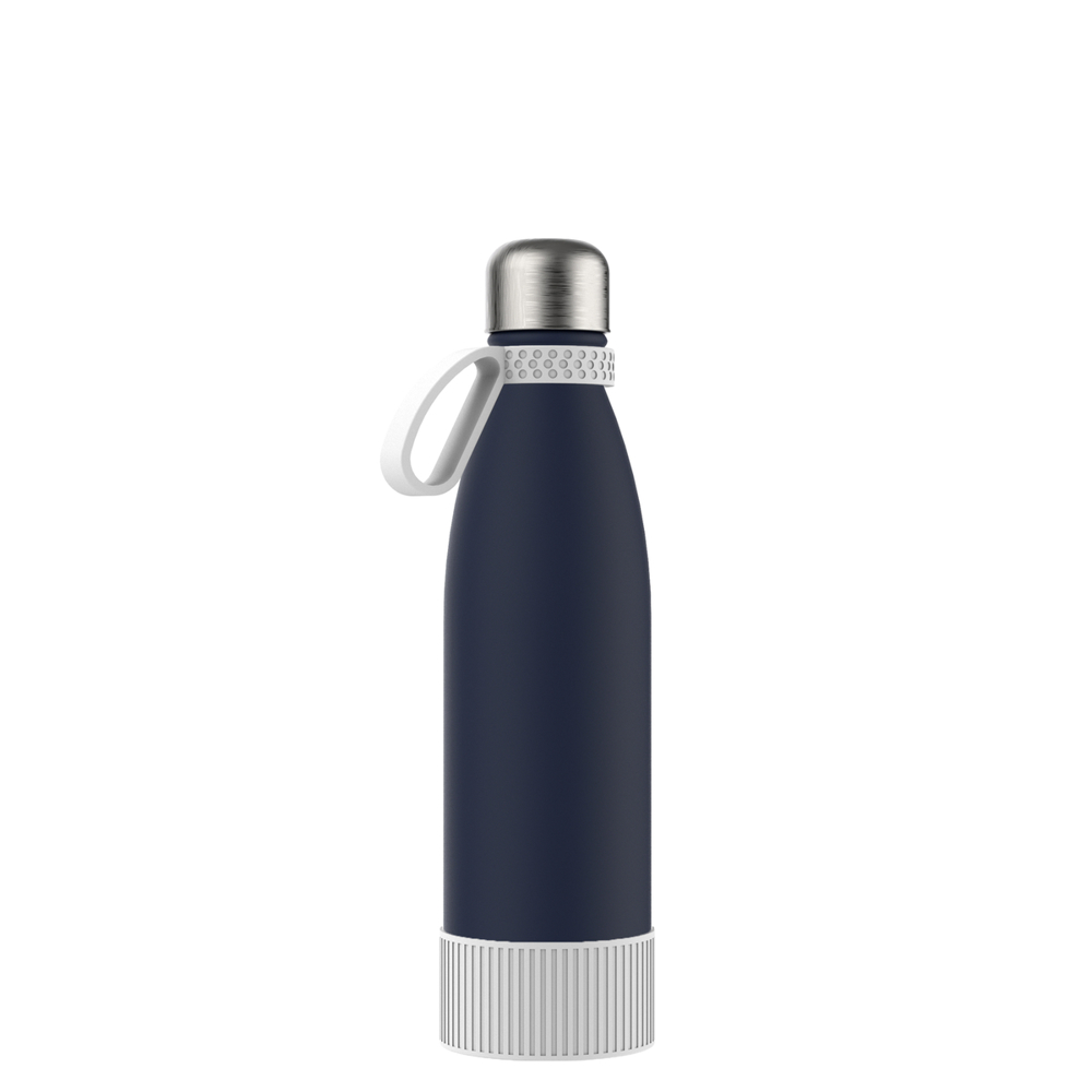 Thermotrinkflasche RETUMBLER-NIZZA - weiß, marineblau, silber