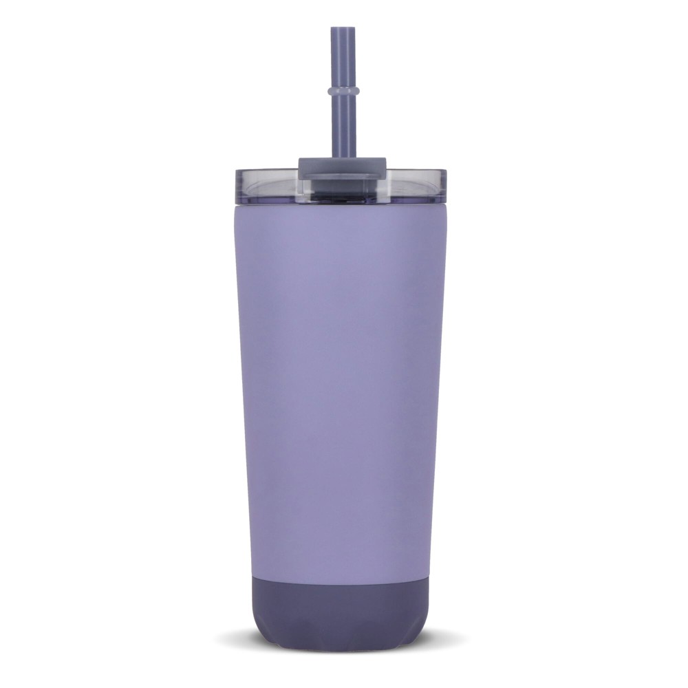 InSideOut doppelwandiger Norden-Trinkbecher aus Edelstahl mit Strohhalm, 600 ml