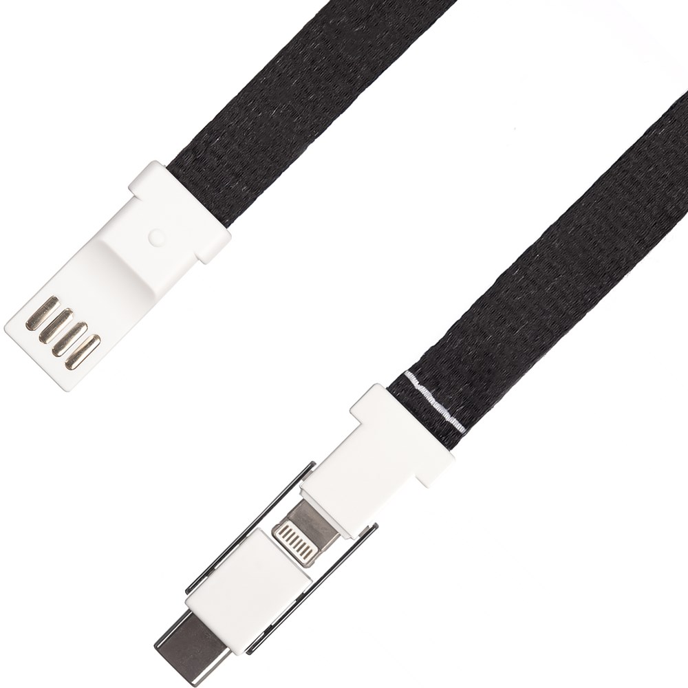 CIRCLE 3 in 1 Lanyard-Ladekabel mit Sicherheitsverschluss
