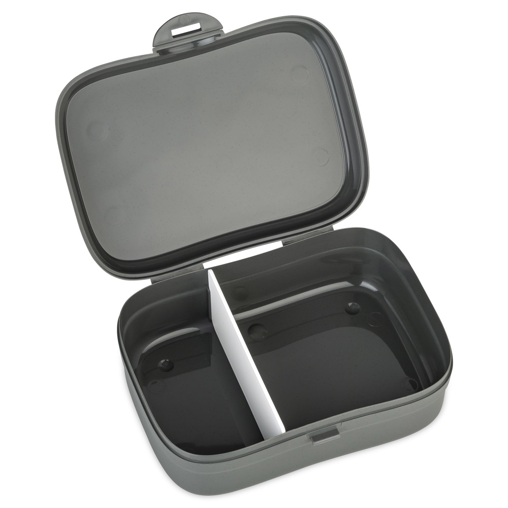 KOZIOL ARENA Lunchbox mit Trennsteg - nature ash grey
