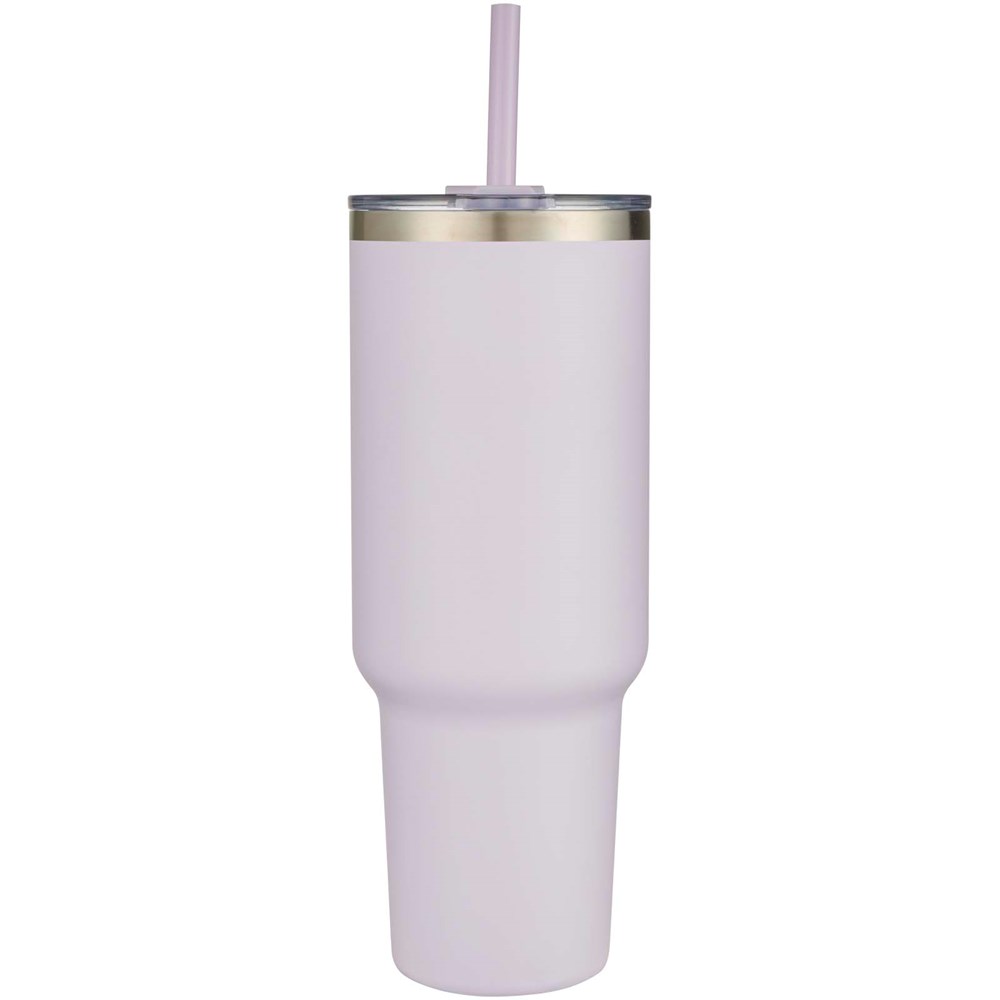 Mug Sydney 1200 ml double paroi certifié RCS avec isolation par le vide et couche de cuivre avec paille