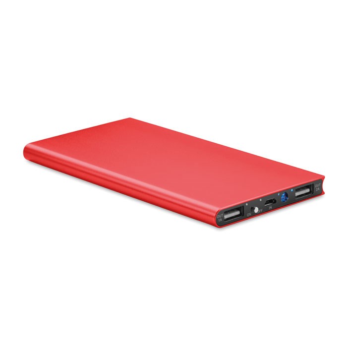 POWERFLAT8 - Powerbank 8000 mAh - Rot