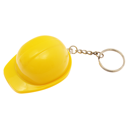 Schlüsselanhänger Helm mit Flaschenöffner - gelb