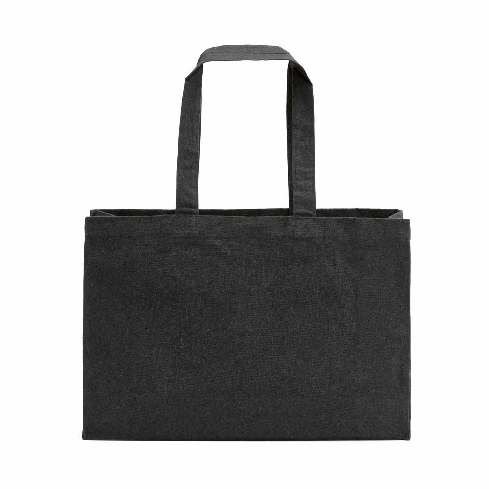 Makalu Einkaufstasche aus recy. Baumwolle, 280g/m², 65cm Henkel - Schwarz