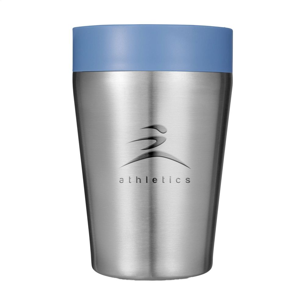 Circular&Co Recycled Stainless Steel Coffee Cup 227 ml - blau (± PMS 2159U)