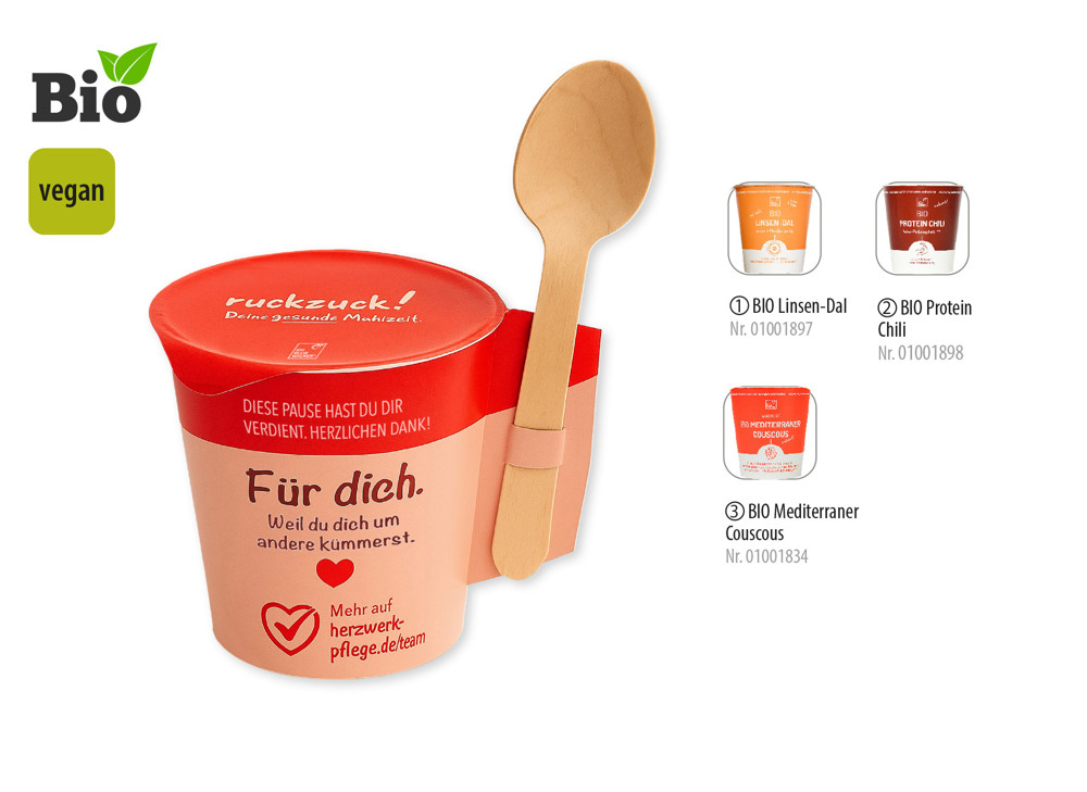 BIO ToGo Meal 80 g , Inhalt: BIO Linsen-Dal vegan