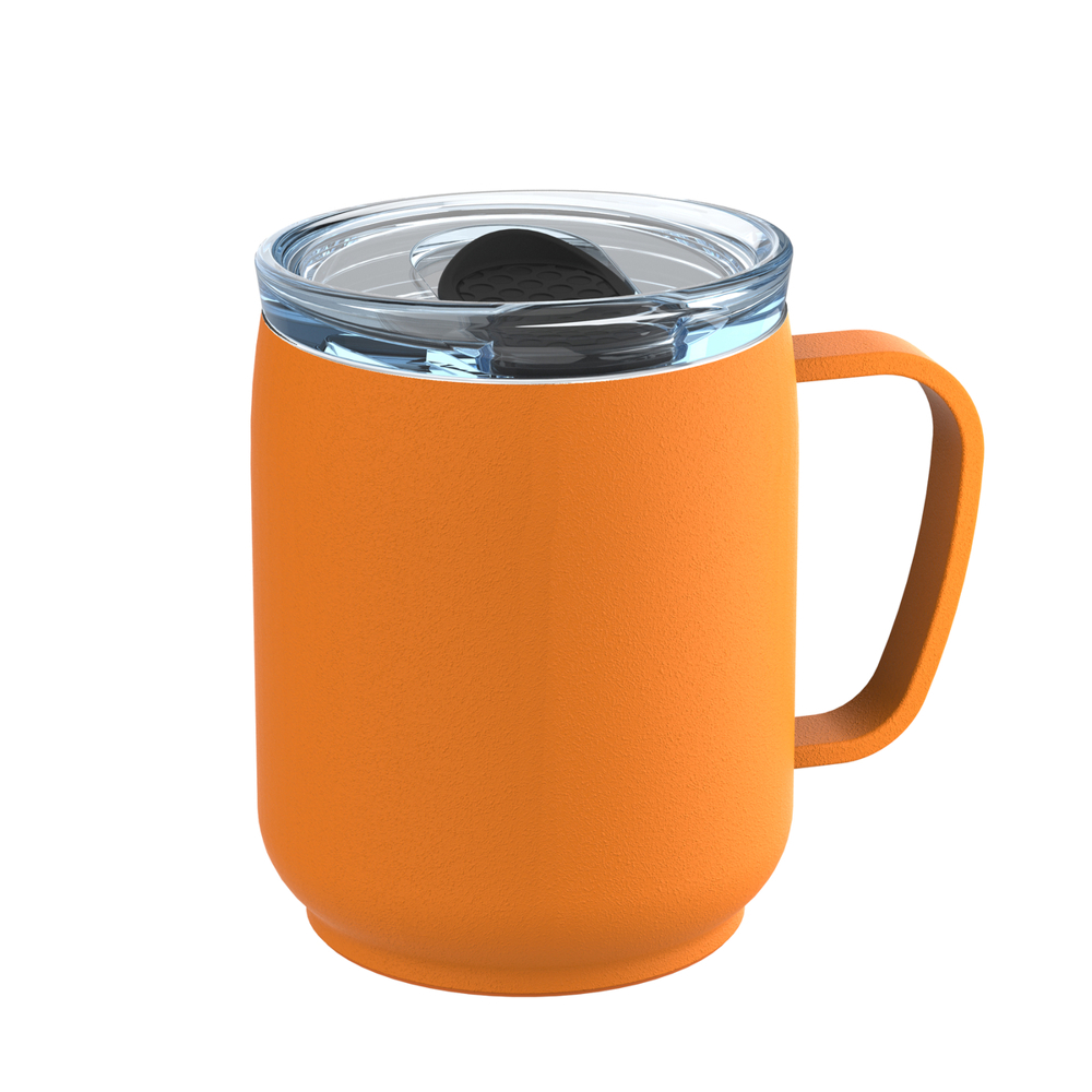 Thermobecher RETUMBLER-myNIZZA CERAMIC - schwarz, transparent, orange, weiß
