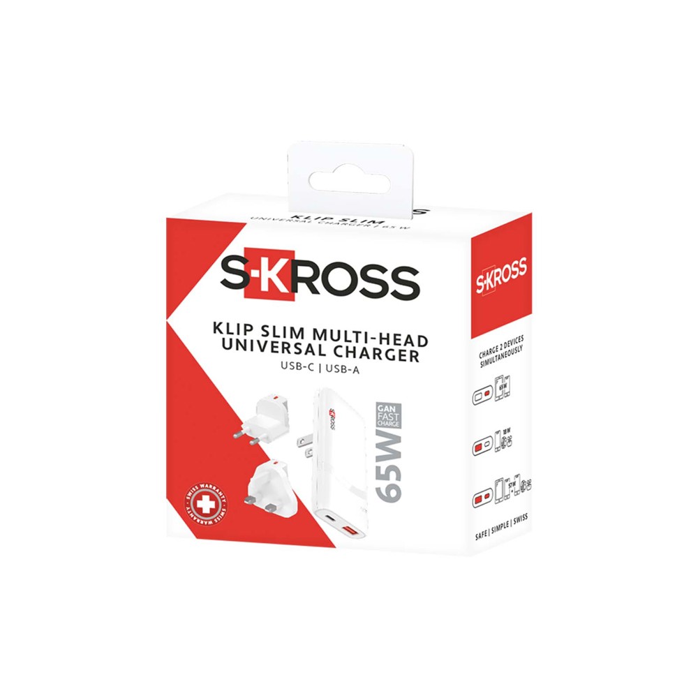 SKROSS® Klip Slim 65W Mehrfach-Ladegerät
