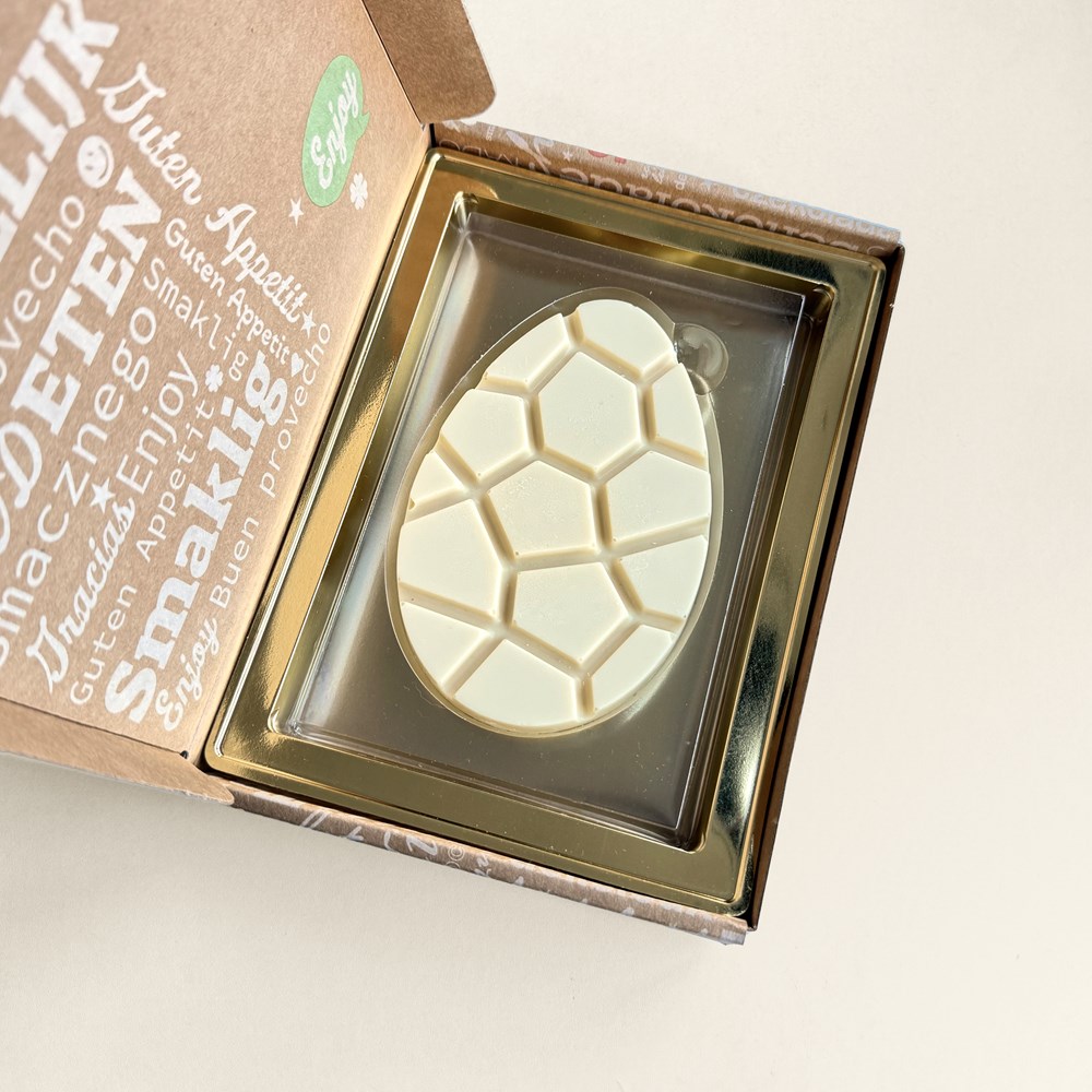 Schokoladen-Osterei | Weiß | Versandbox | 95g