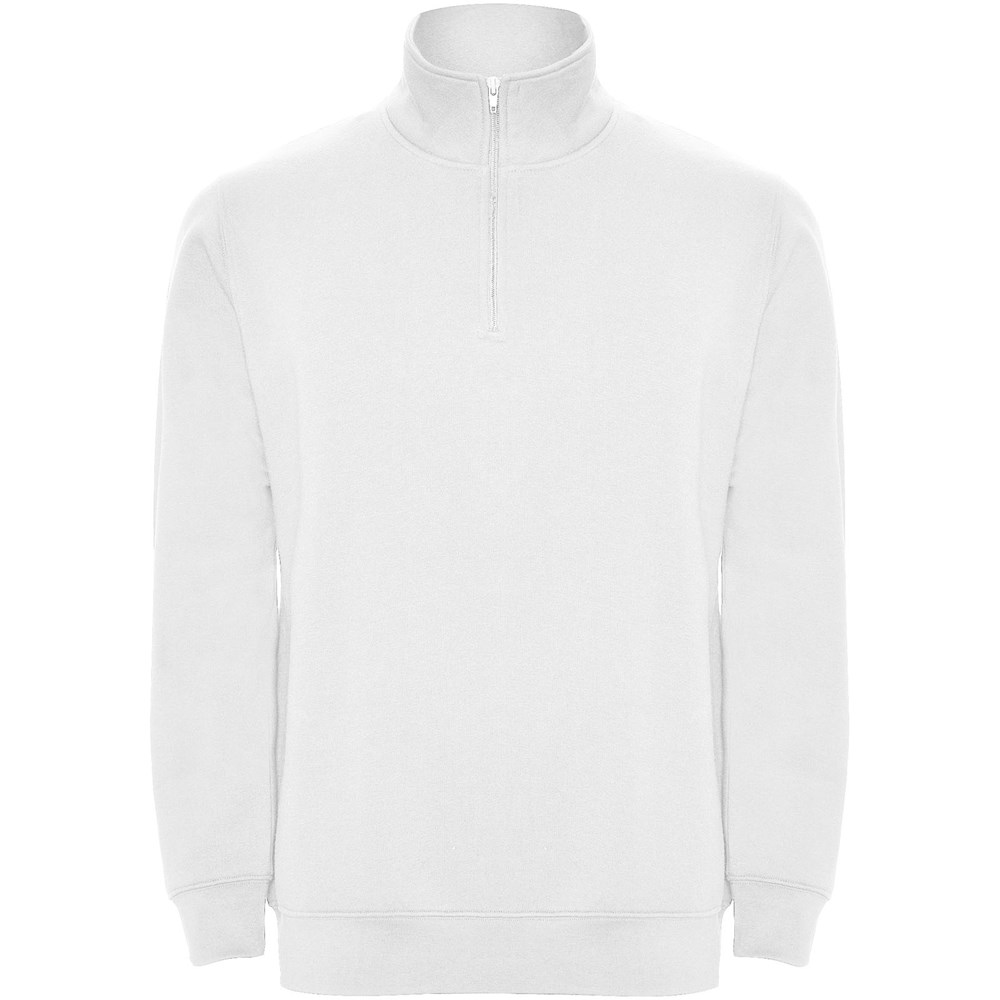 Aneto 280 g/m² Pullover mit Viertelreißverschluss - weiss