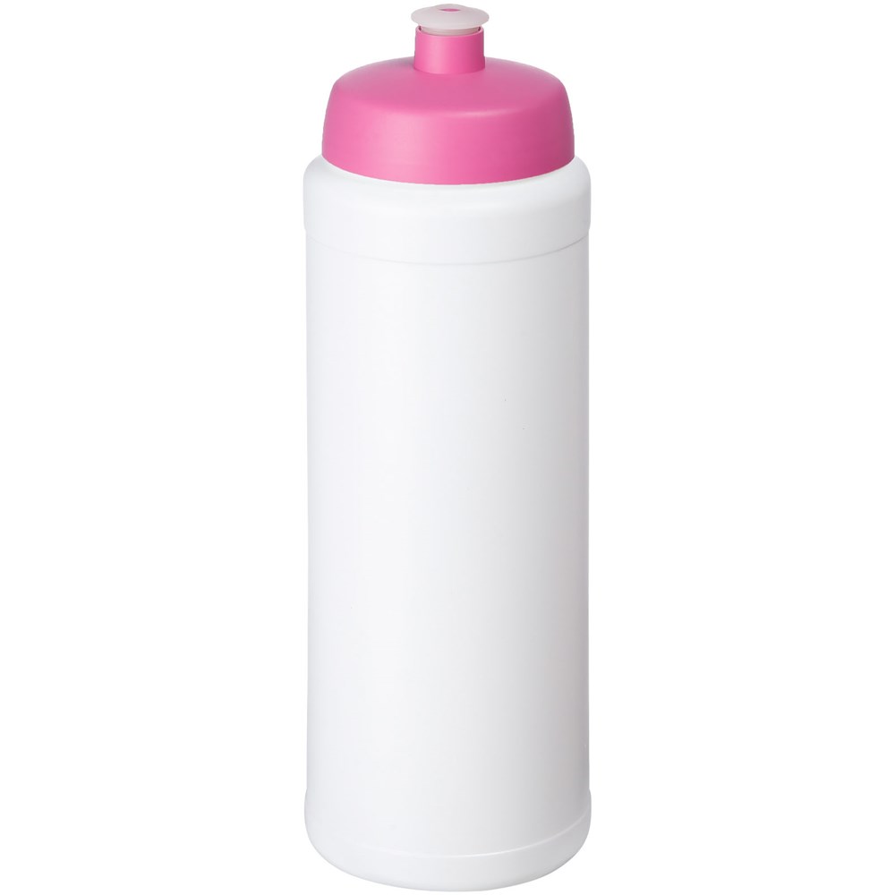 Baseline® Plus grip 750 ml Sportflasche mit Sportdeckel - weiss, rosa