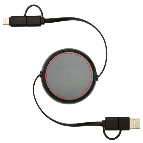 Alasia 100 cm 5-in-1 Kabel aus recyceltem Kunststoff und Aluminium, einziehbar, für Datenübertragung und mit 45W Schnellladung