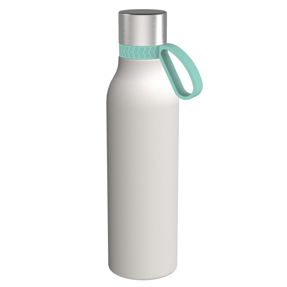 Trinkflasche RETUMBLER-myTOULON II 820 - hellblau, silber, weiß