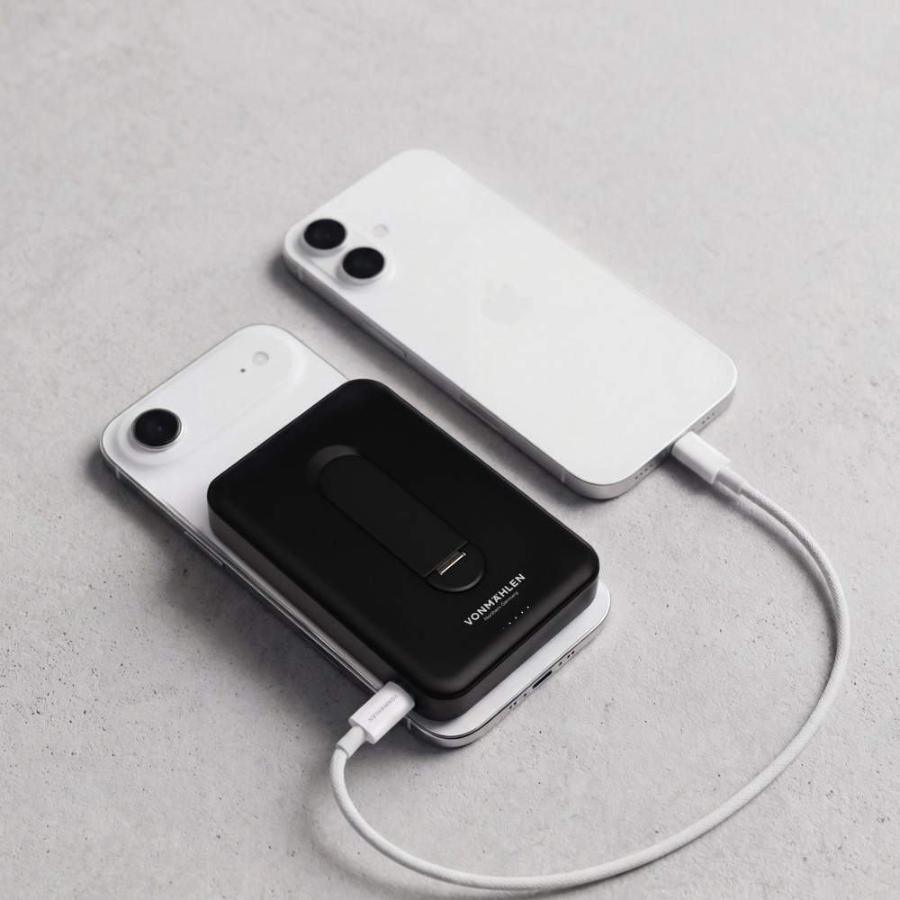 Evergreen Mag 10000 mit Kickstand - Die magnetische Powerbank mit Standfunktion - Schwarz