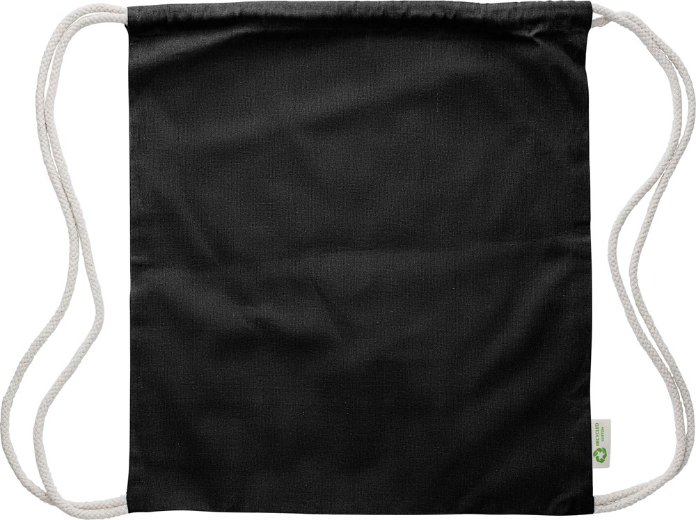Beutel Joy | Recycelte Baumwolle | 120 g/m² - Schwarz
