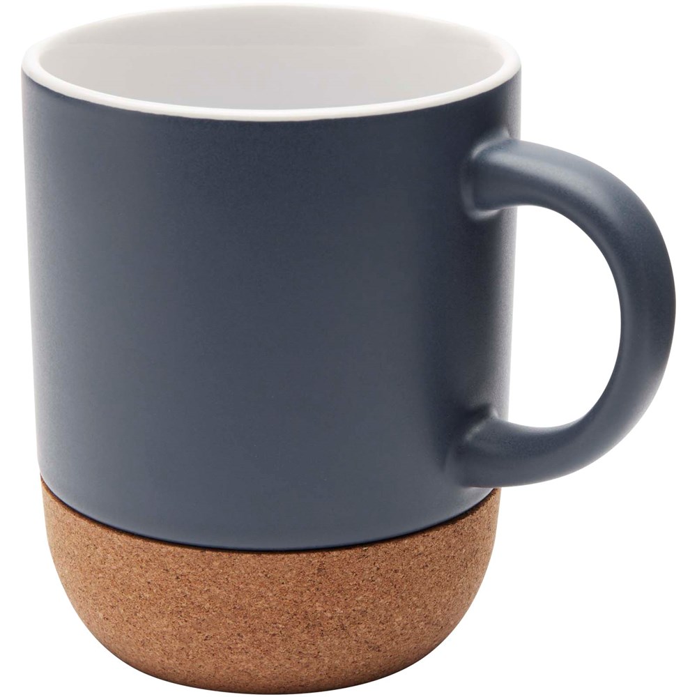 Billie 300 ml Keramiktasse mit Korkdetails  - eisblau
