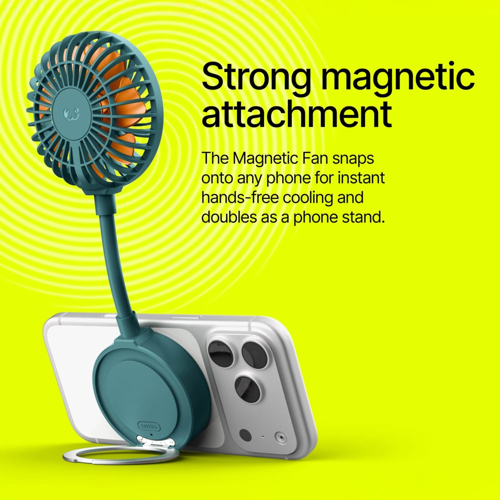 Fresh 'n Rebel Ventilateur Magnétique Sans Fil avec Support pour Téléphone