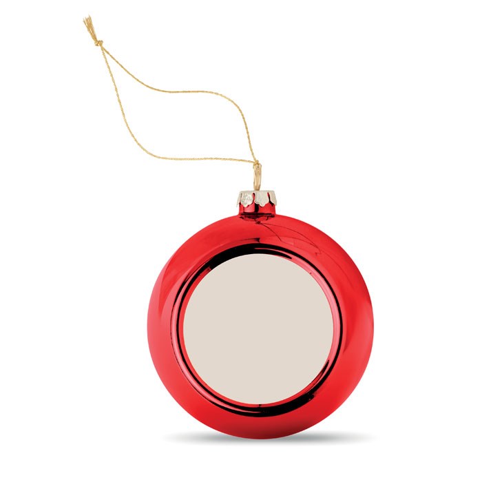 HAPPY BALL - Weihnachtskugel Sublimation - rot
