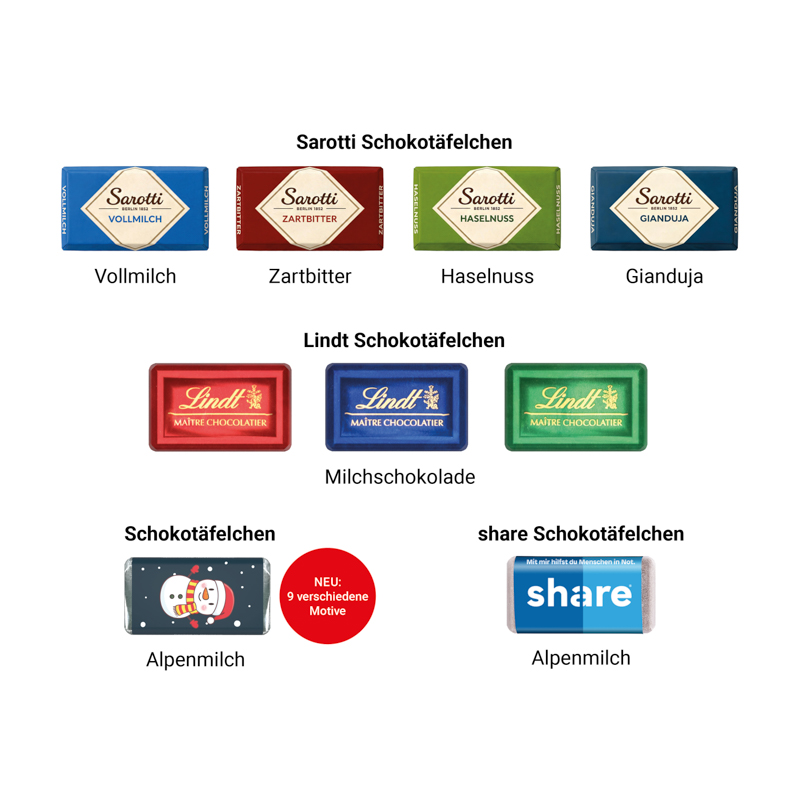 Täfelchen Adventskalender, Sarotti Täfelchen